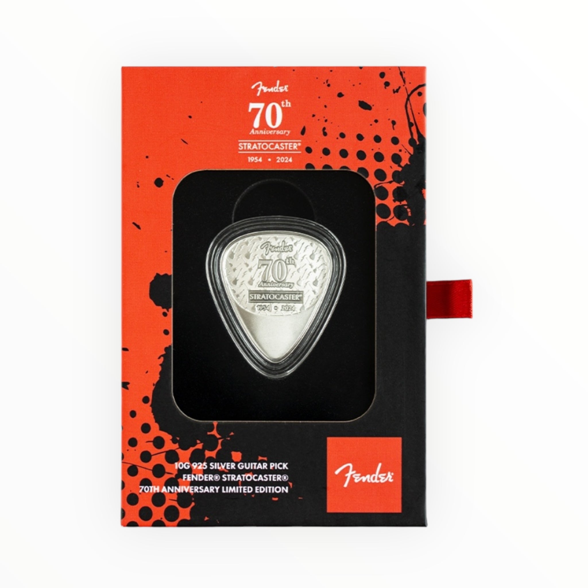 2024 Pamp Fender Guitar Pick 70th Anniv. of the Stratocaster 10g Silver Medal