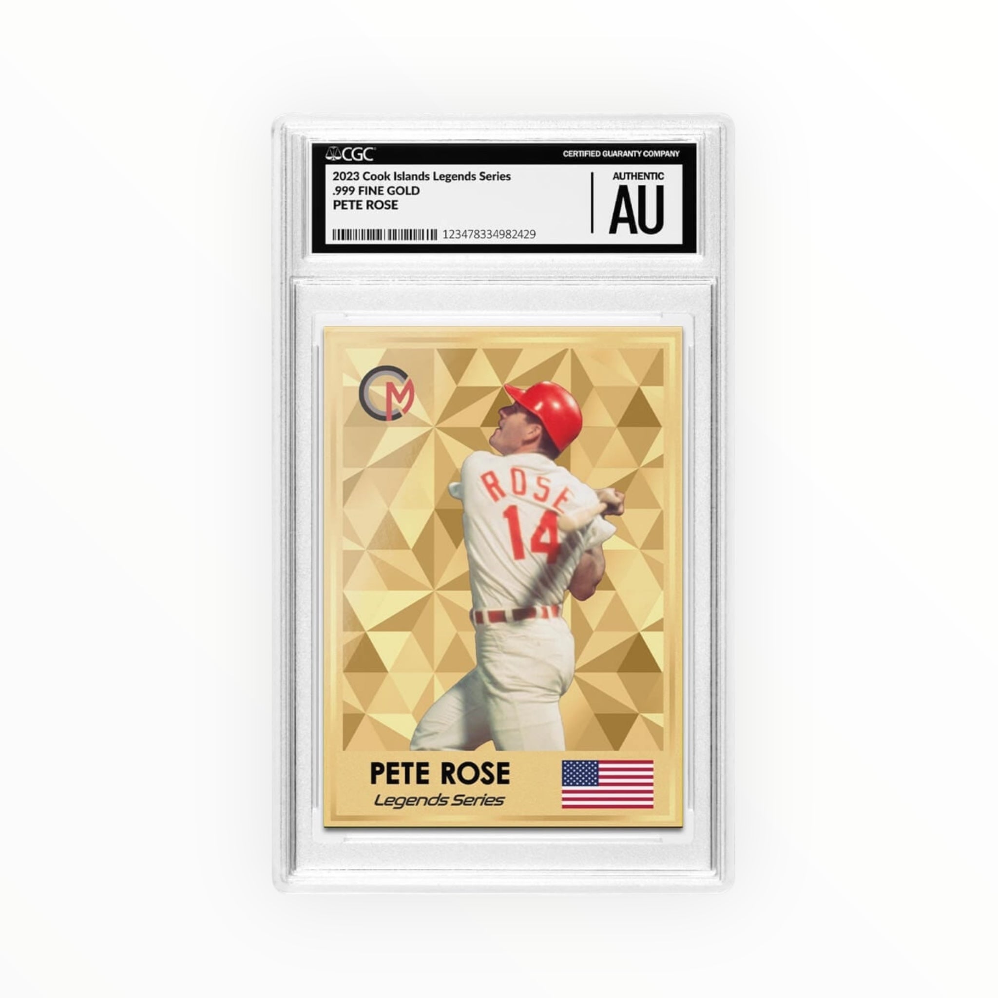 2023 1/2g Gold Pete Rose Legends Series - Featuring Cosmos Mint Hits Chase Cards - Limited to 500!!