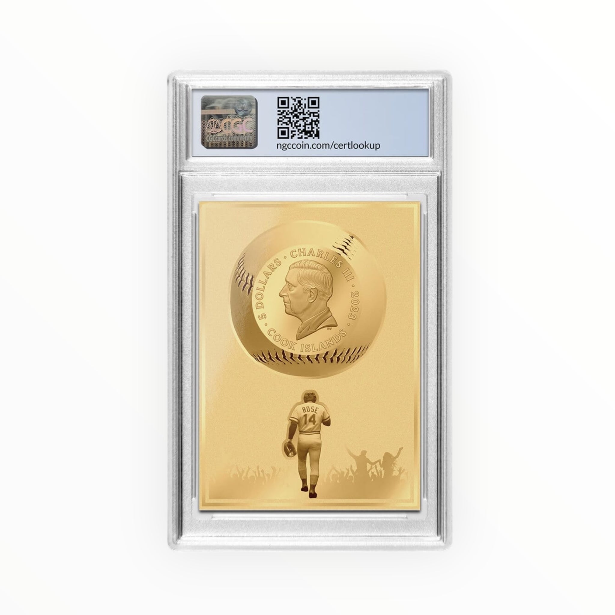 2023 1/2g Gold Pete Rose Legends Series - Featuring Cosmos Mint Hits Chase Cards - Limited to 500!!