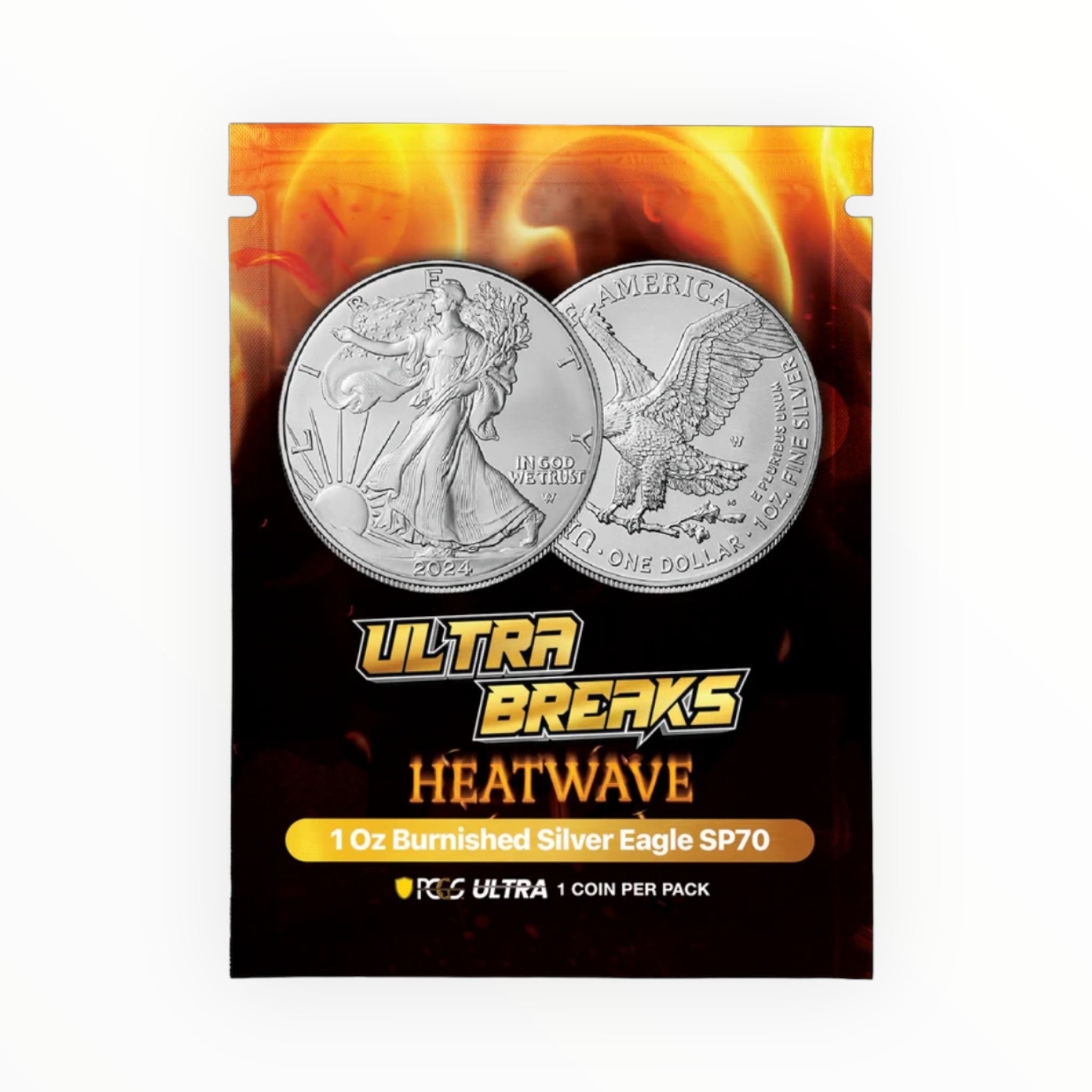 UltraBreaks Heatwave: Featuring 1 Oz Burnished Silver Eagle & Gold Chase Coins